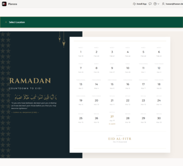 Building a Premium Ramadan Calendar in Oracle APEX