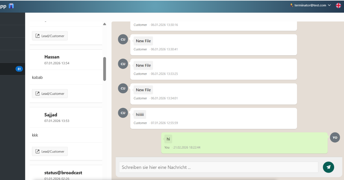 WhatsApp in Oracle APEX