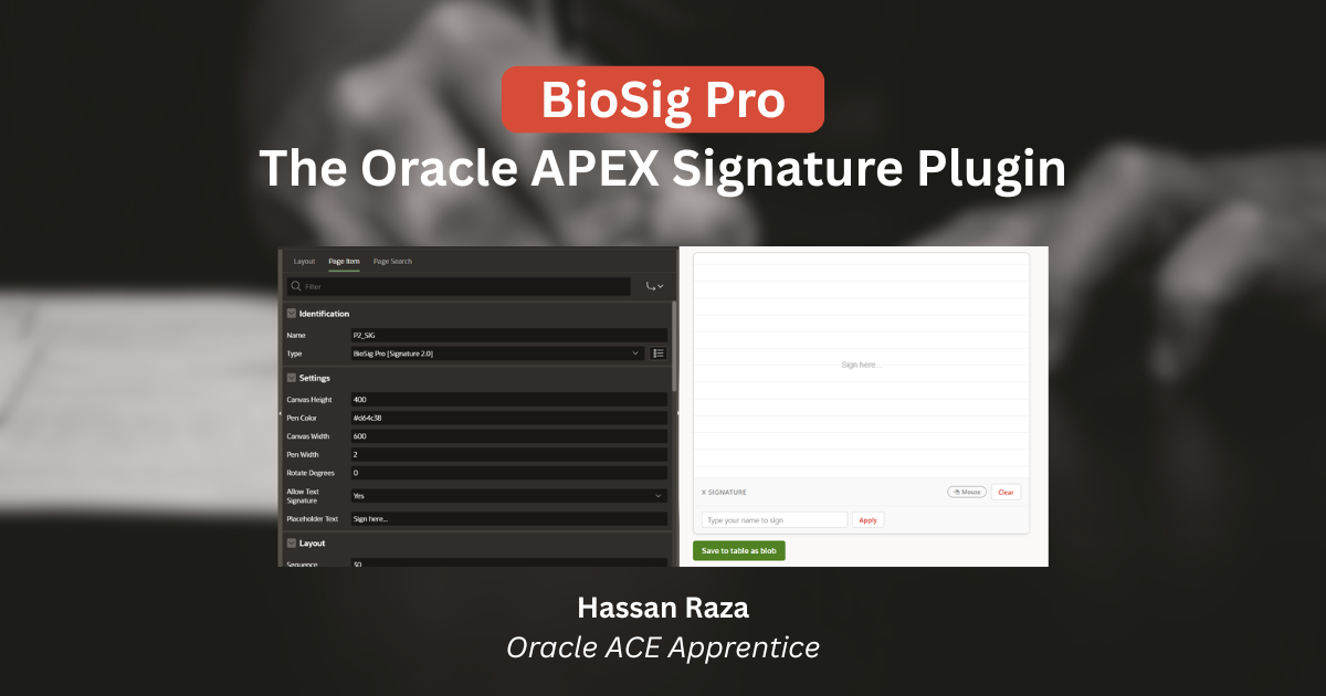 biosig oracle apex plugin