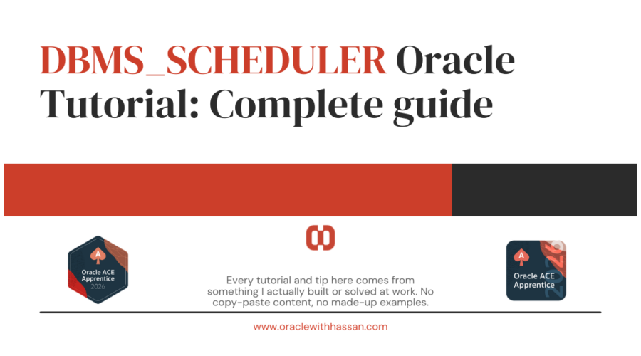 DBMS_SCHEDULER Oracle Tutorial