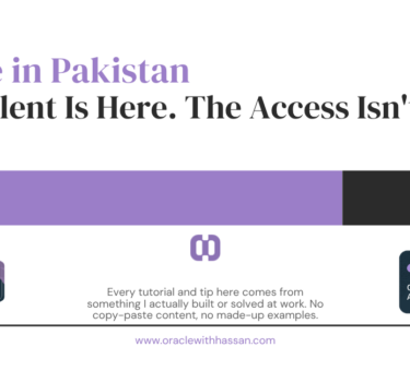 Oracle in Pakistan The Talent Is Here. The Access Isn't.
