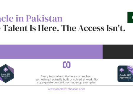 Oracle in Pakistan The Talent Is Here. The Access Isn't.