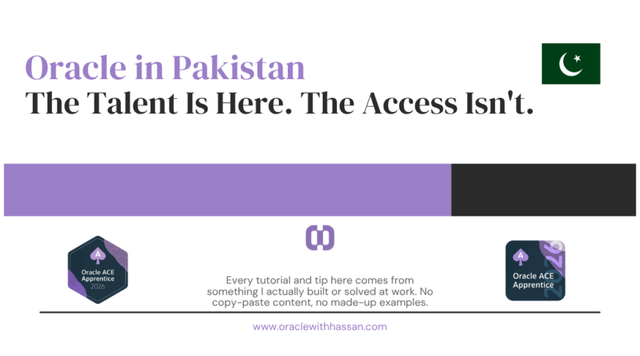 Oracle in Pakistan The Talent Is Here. The Access Isn't.