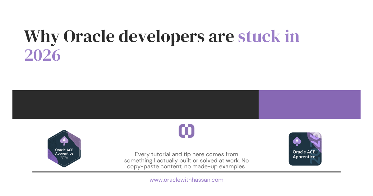 Why Oracle developers are stuck in 2026