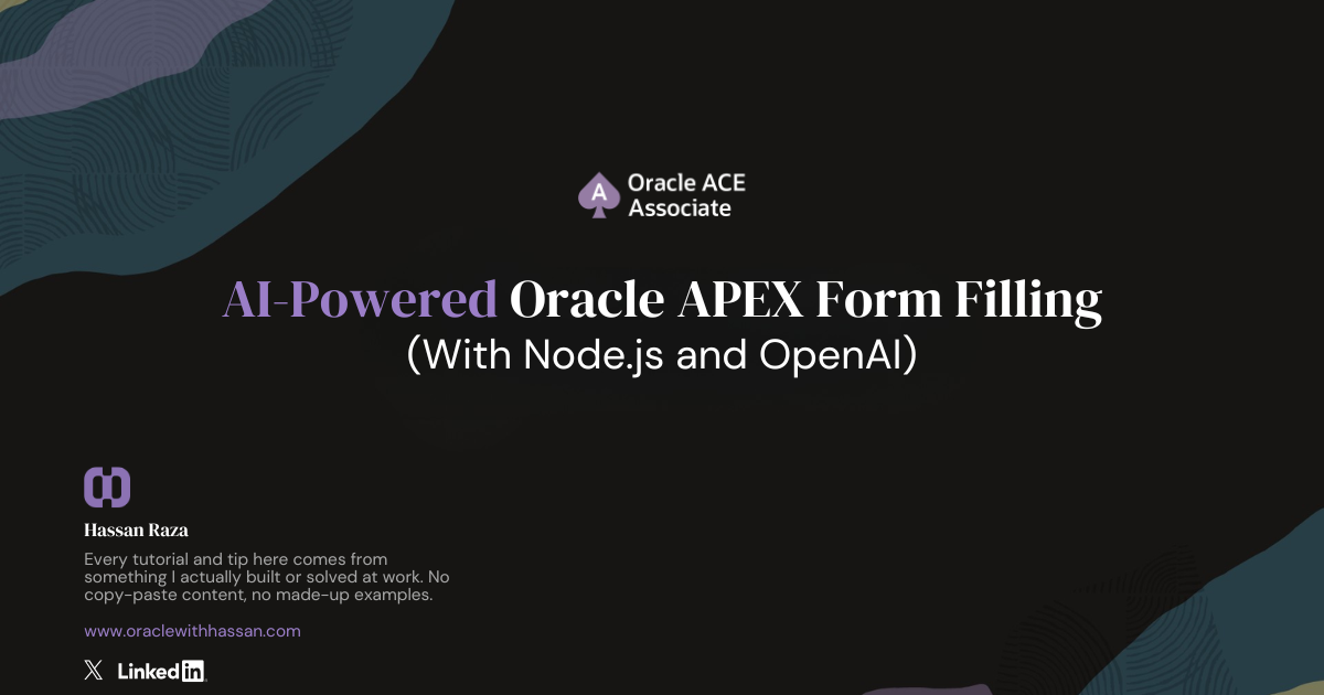 AI-powered Oracle APEX form filling using Node.js, Socket.io and OpenAI