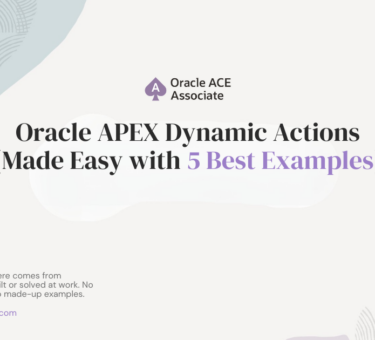 oracle apex dynamic actions