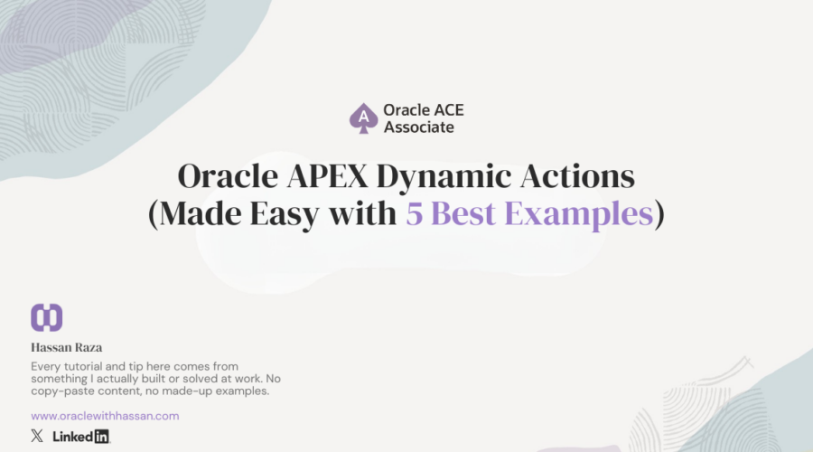 oracle apex dynamic actions