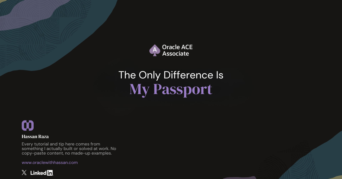 The Only Difference Is My Passport
