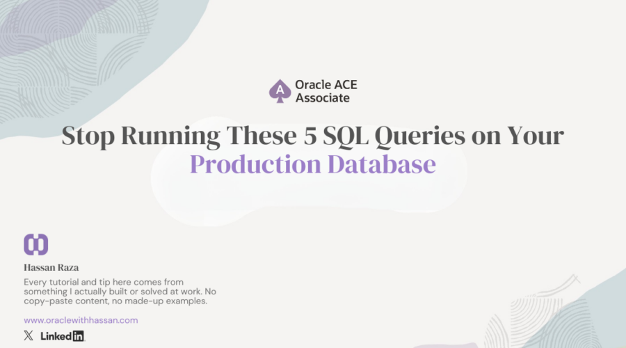 SQL queries production database