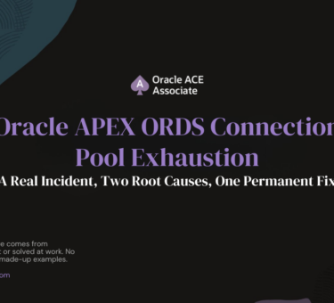 Oracle APEX ORDS connection pool exhaustion